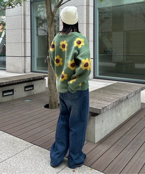 kutir（クティール）の「ふわふわフラワーカーディガン（カーディガン/ボレロ・レディース・グリーン/アイボリー/ネイビー・FREE）」の20枚目の写真