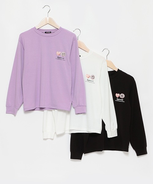 by LOVEiT(バイラビット)の「ミニハイネックドーナツプルオーバー(スウェット・キッズ・オフホワイト/ブラック/ラベンダー・120cm/140cm/160cm/130cm/150cm)」の9枚目の写真