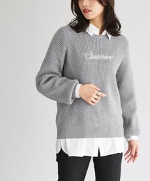 刺繍ロゴニット