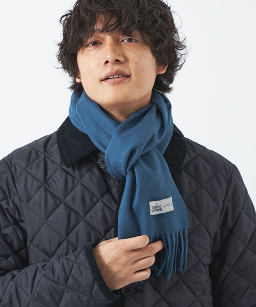 green label relaxing（グリーンレーベルリラクシング）の「ハミルトン ウール マフラー（マフラー・メンズ・ワインレッド/ロイヤルブルー/ダークグレー/モカ・FREE）」の3枚目の写真