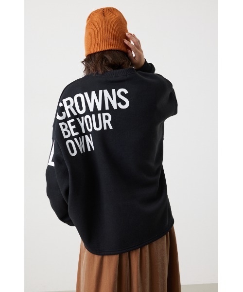 RODEO CROWNS WIDE BOWL（ロデオクラウンズワイドボウル）の「Logo Bigスウェットトップス（スウェット・レディース・杢グレー/オフホワイト/イエロー系その他/ブラック・FREE）」の6枚目の写真