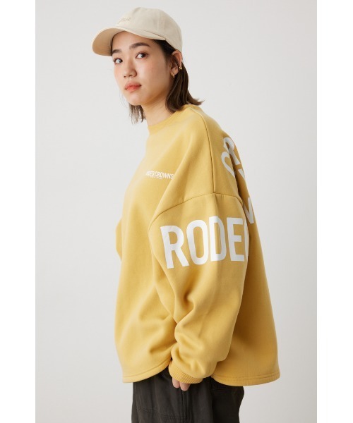 RODEO CROWNS WIDE BOWL（ロデオクラウンズワイドボウル）の「Logo Bigスウェットトップス（スウェット・レディース・杢グレー/オフホワイト/イエロー系その他/ブラック・FREE）」の10枚目の写真