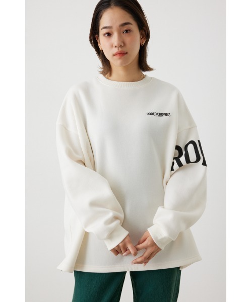 RODEO CROWNS WIDE BOWL（ロデオクラウンズワイドボウル）の「Logo Bigスウェットトップス（スウェット・レディース・杢グレー/オフホワイト/イエロー系その他/ブラック・FREE）」の13枚目の写真