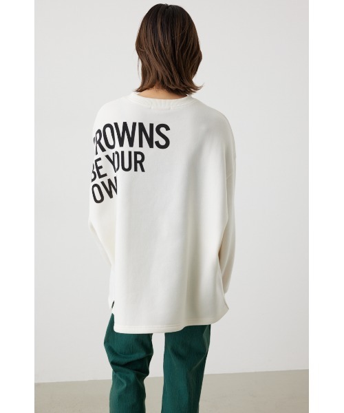 RODEO CROWNS WIDE BOWL（ロデオクラウンズワイドボウル）の「Logo Bigスウェットトップス（スウェット・レディース・杢グレー/オフホワイト/イエロー系その他/ブラック・FREE）」の15枚目の写真