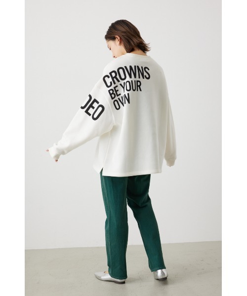 RODEO CROWNS WIDE BOWL（ロデオクラウンズワイドボウル）の「Logo Bigスウェットトップス（スウェット・レディース・杢グレー/オフホワイト/イエロー系その他/ブラック・FREE）」の16枚目の写真