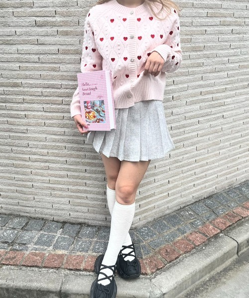 セール】刺繍ハートカーディガン（カーディガン/ボレロ）｜MORE