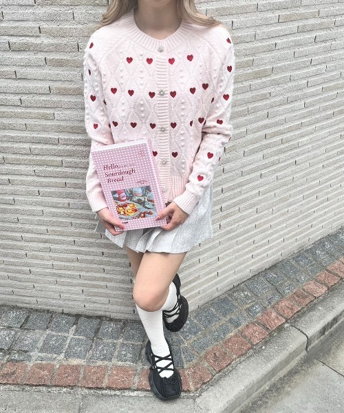 セール】刺繍ハートカーディガン（カーディガン/ボレロ）｜MORE self