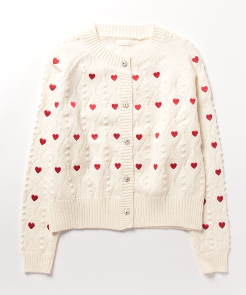 セール】刺繍ハートカーディガン（カーディガン/ボレロ）｜MORE self