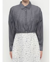 スリットスリーブクロップドシャツ