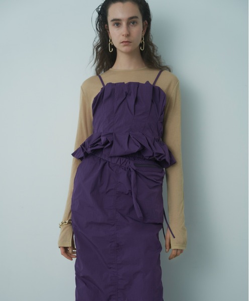 emmi（エミ）の「【emmi atelier】強撚天竺クルーネックカットソー（Tシャツ/カットソー・レディース・ベージュ/イエロー/ダークグレー/ホワイト・FREE）」の3枚目の写真