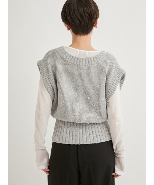 emmi（エミ）の「【emmi atelier】強撚天竺クルーネックカットソー（Tシャツ/カットソー・レディース・ベージュ/イエロー/ダークグレー/ホワイト・FREE）」の13枚目の写真