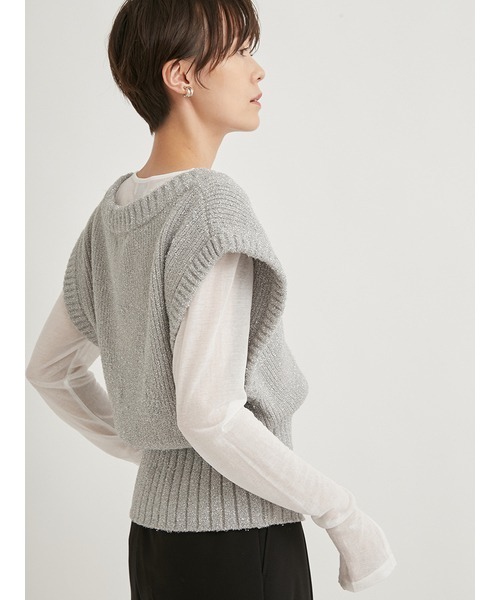 emmi（エミ）の「【emmi atelier】強撚天竺クルーネックカットソー（Tシャツ/カットソー・レディース・ベージュ/イエロー/ダークグレー/ホワイト・FREE）」の14枚目の写真