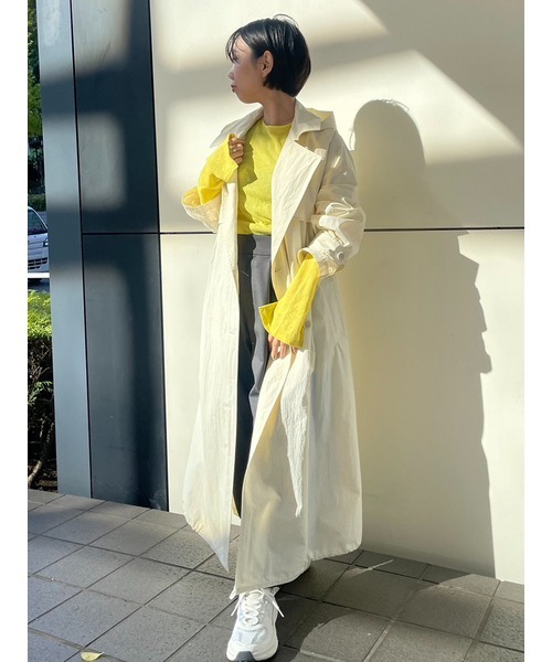 emmi（エミ）の「【emmi atelier】強撚天竺クルーネックカットソー（Tシャツ/カットソー・レディース・ベージュ/イエロー/ダークグレー/ホワイト・FREE）」の17枚目の写真