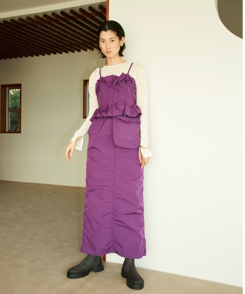 emmi（エミ）の「【emmi atelier】強撚天竺クルーネックカットソー（Tシャツ/カットソー・レディース・ベージュ/イエロー/ダークグレー/ホワイト・FREE）」の7枚目の写真