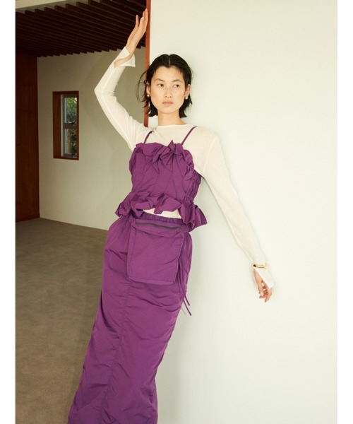 emmi（エミ）の「【emmi atelier】強撚天竺クルーネックカットソー（Tシャツ/カットソー・レディース・ベージュ/イエロー/ダークグレー/ホワイト・FREE）」の8枚目の写真