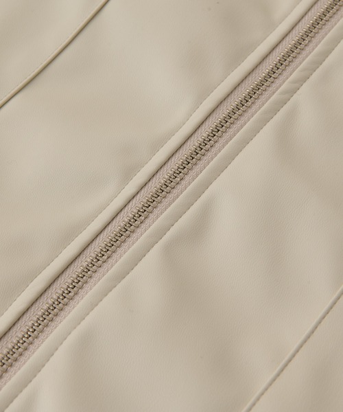 un dix cors（アンディコール）の「エコレザーブルゾン（ブルゾン・レディース・ブラック/アイボリー・FREE）」の21枚目の写真