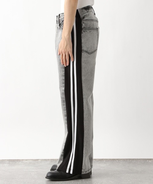 REmastered（リマスタード）の「【REmastered】ドッキングサイドラインジャージ/ルーズフィットストレートデニムパンツ（デニムパンツ・メンズ・グレー/ブルー・MEDIUM/LARGE）」の9枚目の写真