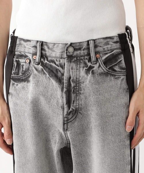 REmastered（リマスタード）の「【REmastered】ドッキングサイドラインジャージ/ルーズフィットストレートデニムパンツ（デニムパンツ・メンズ・グレー/ブルー・MEDIUM/LARGE）」の13枚目の写真