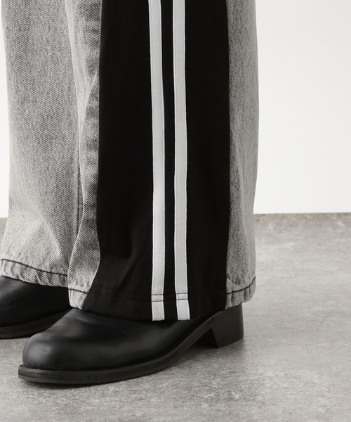 REmastered（リマスタード）の「【REmastered】ドッキングサイドラインジャージ/ルーズフィットストレートデニムパンツ（デニムパンツ・メンズ・グレー/ブルー・MEDIUM/LARGE）」の15枚目の写真