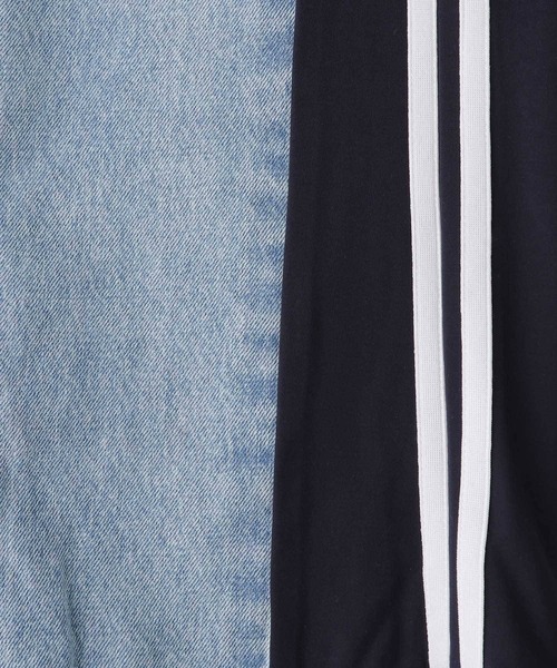 REmastered（リマスタード）の「【REmastered】ドッキングサイドラインジャージ/ルーズフィットストレートデニムパンツ（デニムパンツ・メンズ・グレー/ブルー・MEDIUM/LARGE）」の18枚目の写真