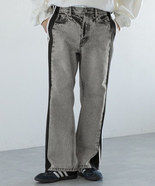 REmastered（リマスタード）の「【REmastered】ドッキングサイドラインジャージ/ルーズフィットストレートデニムパンツ（デニムパンツ・メンズ・グレー/ブルー・MEDIUM/LARGE）」の22枚目の写真