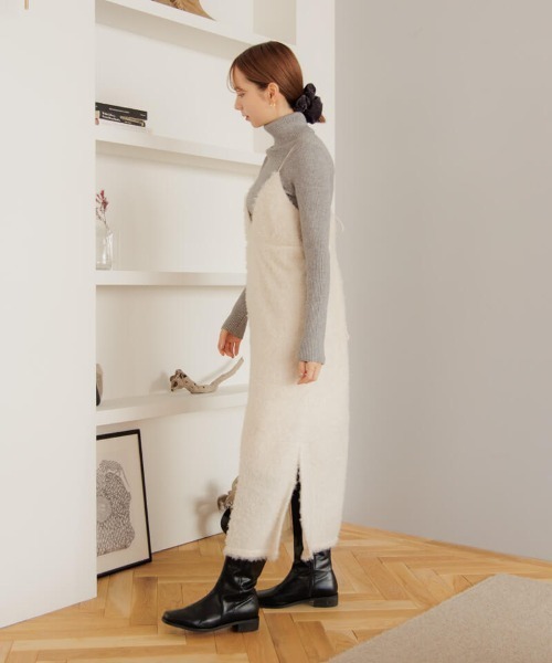 flower（フラワー）の「プードルキャミワンピース（ワンピース・レディース・ブラック/アイボリー・FREE）」の11枚目の写真