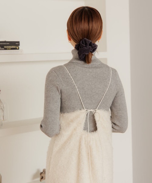 flower（フラワー）の「プードルキャミワンピース（ワンピース・レディース・ブラック/アイボリー・FREE）」の15枚目の写真