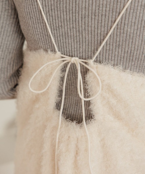 flower（フラワー）の「プードルキャミワンピース（ワンピース・レディース・ブラック/アイボリー・FREE）」の19枚目の写真