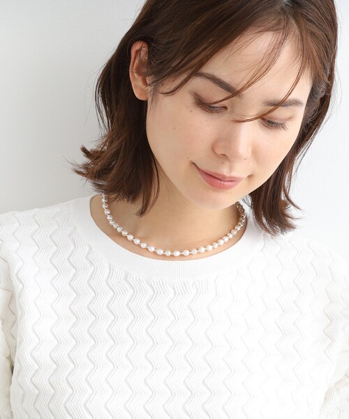 INDIVI（インディヴィ）の「◆【淡水パール】パールショートネックレス（ネックレス・レディース・シルバー系4/ゴールド系4・00）」の7枚目の写真