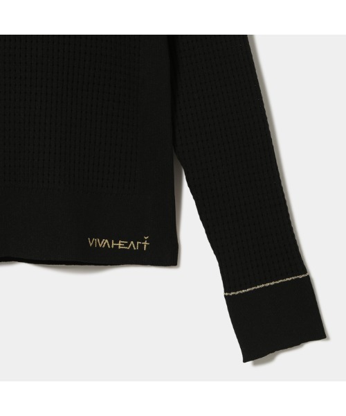 VIVA HEART(ビバハート)の「【VIVA HEART/GOLF】アイレットワッフル編みニット(ニット/セーター・レディース・ブラック/ピンク/オフホワイト/サックスブルー・40/42/38)」の10枚目の写真