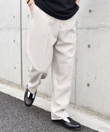 SHIPS any | SHIPS any: 〈洗濯機可能〉ウールライク ノープリーツ ワイド ストレート パンツ◇(スラックス)