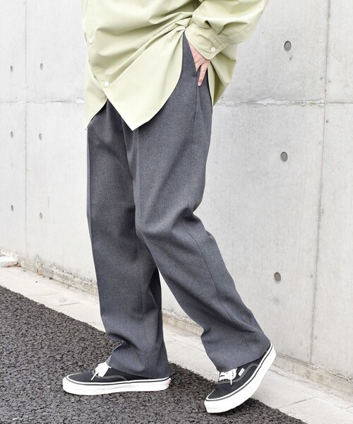 セール】SHIPS any: 〈洗濯機可能〉ウールライク ノープリーツ ワイド