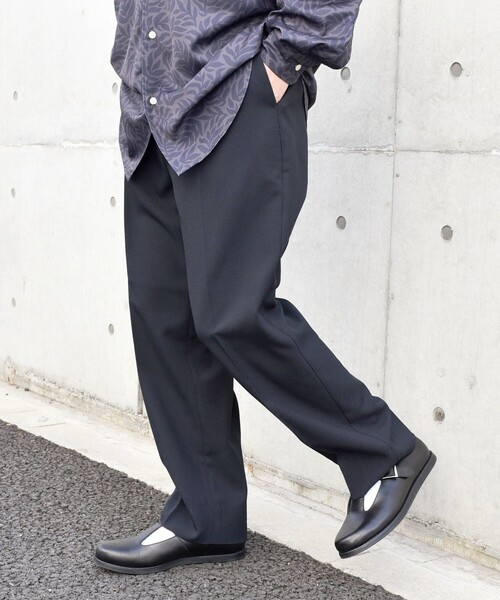 【セール】SHIPS any: 〈洗濯機可能〉ウールライク ノープリーツ ワイド ストレート パンツ◇（スラックス）｜SHIPS any（シップス エニィ）