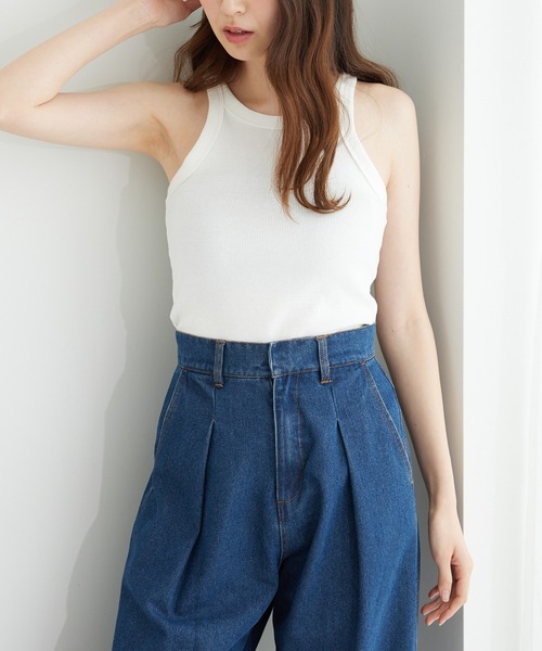 YU'NOW（ユナウ）の「カジュアルリブチューブブラ（チューブトップ・レディース・ブラウン/ブラック・M/L）」の10枚目の写真