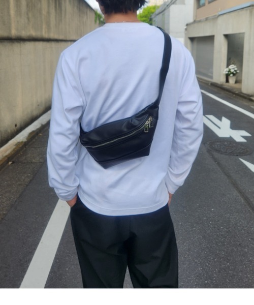 UNION STATION(ユニオンステーション)の「シンセティックレザー ボディバッグ / ショルダーバッグ(ボディバッグ/ウエストポーチ・メンズ・グリーン/ブラック/ブルー・FREE)」の18枚目の写真