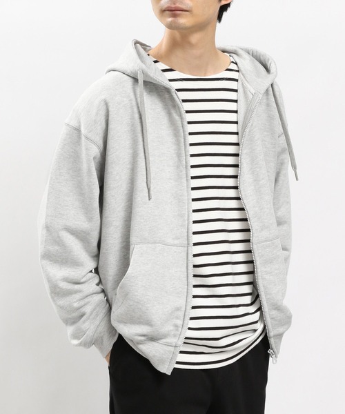 GLOBAL WORK Smile Seed Store(グローバルワーク スマイルシードストア)の「ドライ裏毛ジップパーカー/984043(パーカー・メンズ・グレー/ネイビー/ブラック・SMALL/MEDIUM/X-LARGE/LARGE)」の3枚目の写真