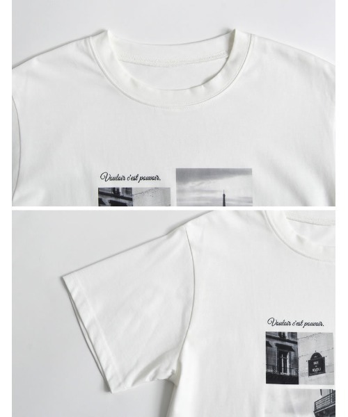 [UVカット][接触冷感][紫外線対策]シーンナリーフォトプリントTシャツ