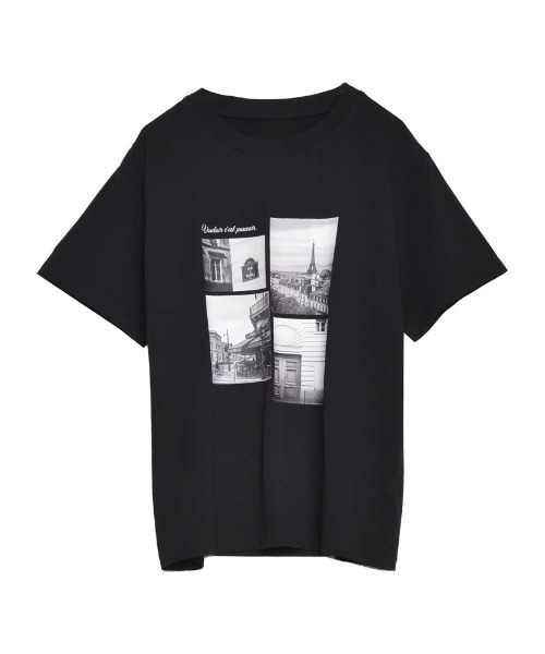 [UVカット][接触冷感][紫外線対策]シーンナリーフォトプリントTシャツ