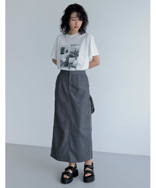 [UVカット][接触冷感][紫外線対策]シーンナリーフォトプリントTシャツ