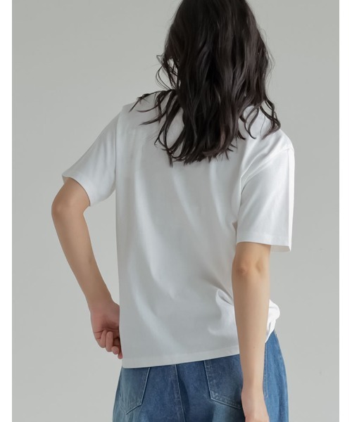 Re:EDIT（リエディ）の「[リニューアル][UVカット][接触冷感][紫外線対策]PARISシティスケープTシャツ（Tシャツ/カットソー・レディース・ホワイト/ブラック/チャコールグレー/ベージュ・MEDIUM/LARGE）」の6枚目の写真
