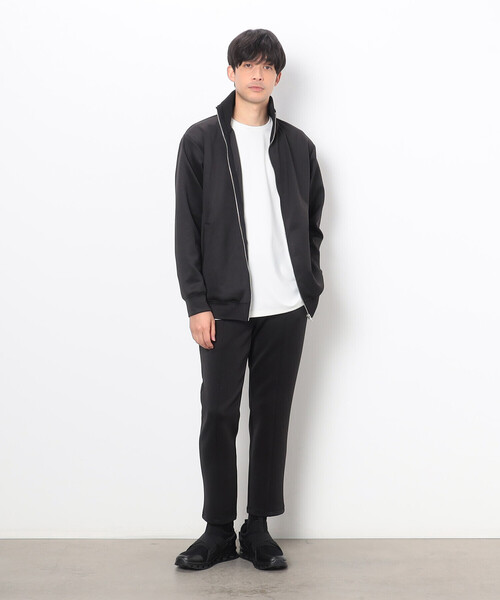 COMME CA ISM(コムサイズム)の「【セットアップ対応】ファンクショナルジャージ ジップアップブルゾン(ブルゾン・メンズ・チャコール/ブラック・M/L)」の3枚目の写真