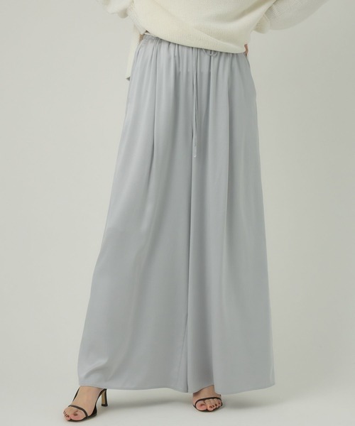 Chaos（カオス）の「Chaos(カオス)/◇大草直子さん着用◇ モーラワイドワイドパンツ　【セットアップ可】（その他パンツ・レディース・スカイブルー系/イエロー系その他/ブラック/ネイビー/グレー/グレー系その他/レモンイエロー/ダークネイビー/ブラウン/アイボリー/ダークブラウン/グレー系その他2/チャコール・FREE）」の11枚目の写真