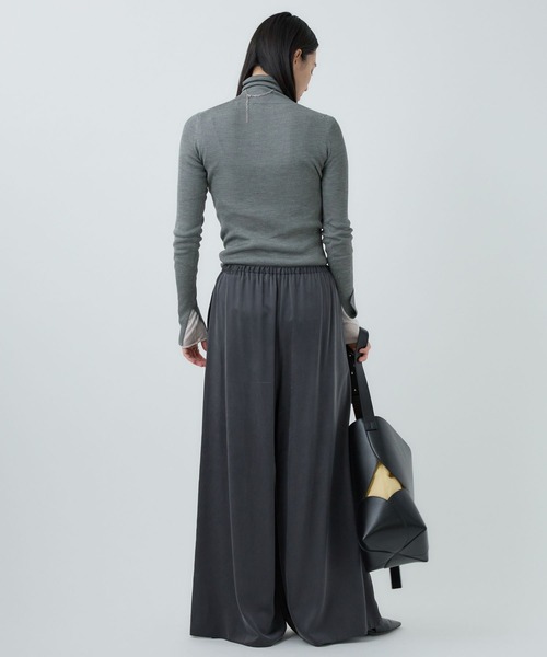 Chaos（カオス）の「Chaos(カオス)/◇大草直子さん着用◇ モーラワイドワイドパンツ　【セットアップ可】（その他パンツ・レディース・スカイブルー系/イエロー系その他/ブラック/ネイビー/グレー/グレー系その他/レモンイエロー/ダークネイビー/ブラウン/アイボリー/ダークブラウン/グレー系その他2/チャコール・FREE）」の18枚目の写真