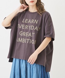 CUBE SUGAR（キューブシュガー）の「OE天竺カットソーロゴ刺繍ワイドTシャツ（Tシャツ/カットソー）」