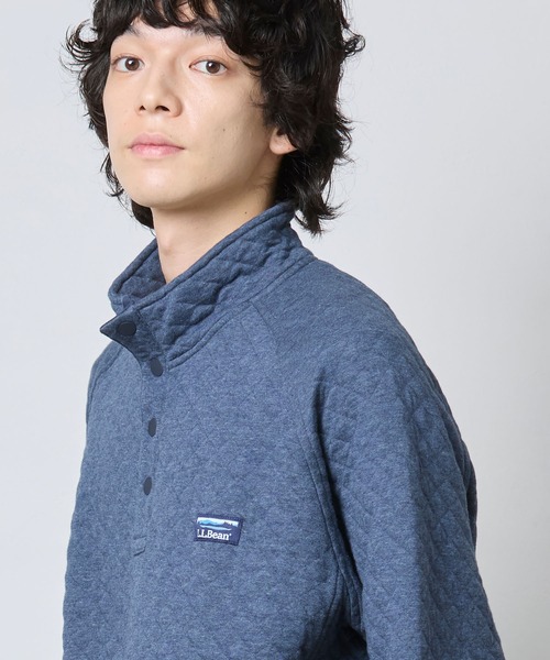 エル・エル・ビーン・キルト・スウェットシャツ、モックネック 米国