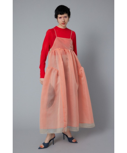 HeRIN.CYE(ヘリンドットサイ)の「Sheer volume dress シアーボリュームドレス(ワンピース・レディース・ブラック/ベージュ・FREE)」の2枚目の写真