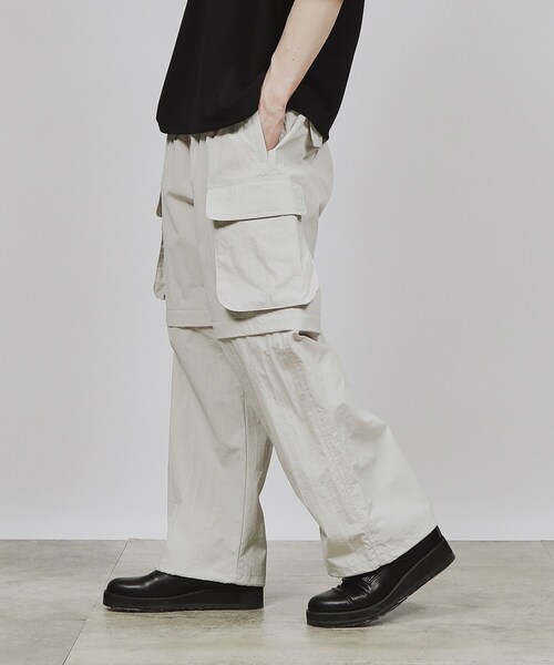 tk.TAKEO KIKUCHI(ティーケータケオキクチ)の「◆デタッチャブルワイドパンツ(その他パンツ・メンズ・グレー/ブラック・02/03)」の20枚目の写真