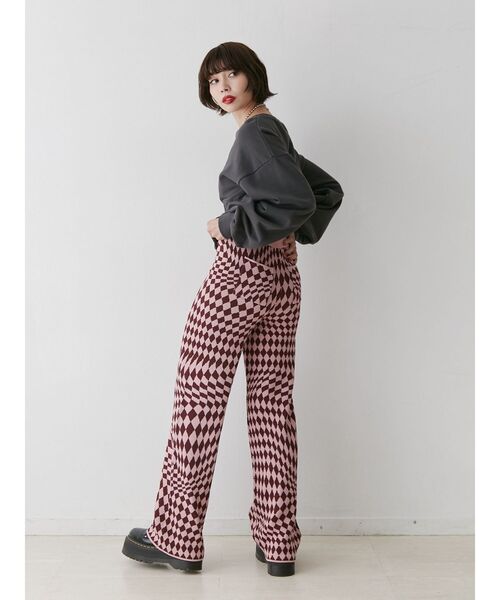 jouetie（ジュエティ）の「ジャカードニットパンツ（その他パンツ・レディース・イエロー/ピンク/ブラック・MEDIUM）」の6枚目の写真