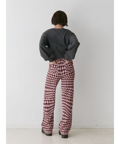 jouetie（ジュエティ）の「ジャカードニットパンツ（その他パンツ・レディース・イエロー/ピンク/ブラック・MEDIUM）」の9枚目の写真