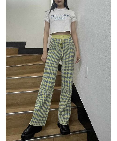 jouetie（ジュエティ）の「ジャカードニットパンツ（その他パンツ・レディース・イエロー/ピンク/ブラック・MEDIUM）」の10枚目の写真